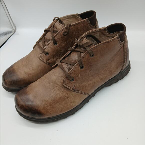 Bogs Waterproof Leather Lace Up Chukka Ankle Boots Brown Size 12 Rubber Sole - Picture 1 of 13